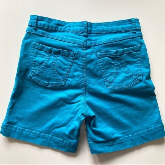 90s  Vintage Teal High Waist Long Jean Bermuda Shorts - Picture 8 of 14